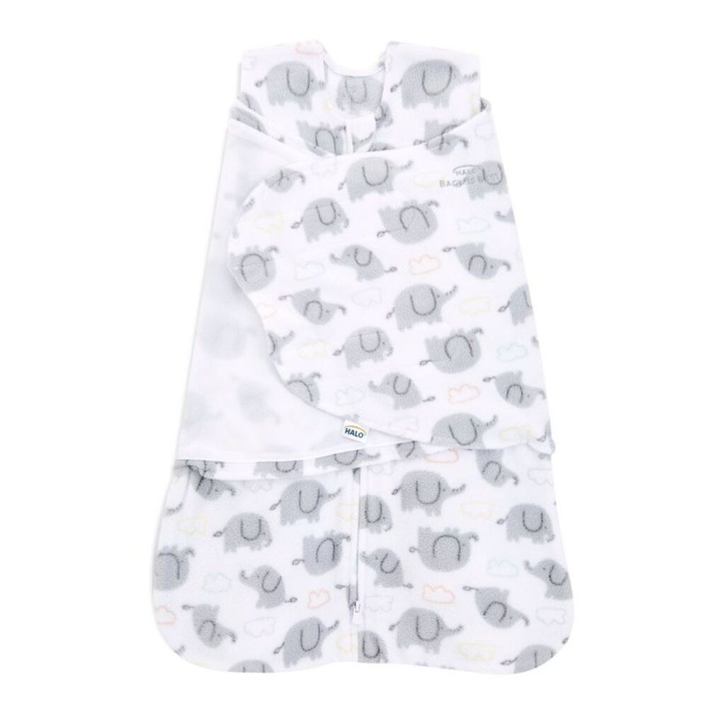 HALO Innovations - Sleepsack Swaddle Wrap - Elephant White